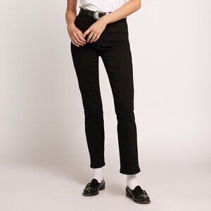 Current Elliott Soulmate slim straight leg jeans black denim high rise new 25
